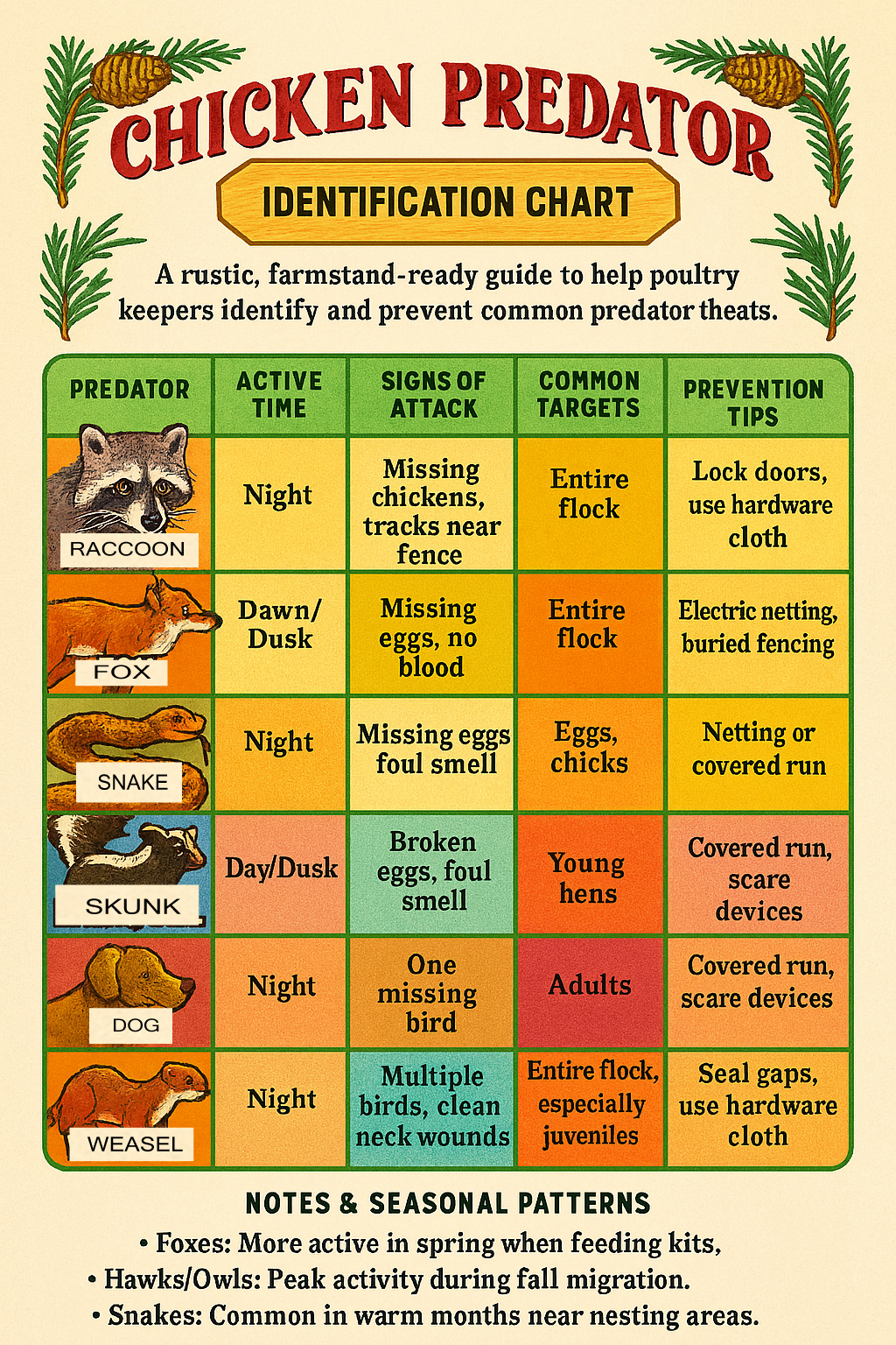 Predators By Zip Code Protect Chickens from Predators | Coop Safety Tips & Predator ...