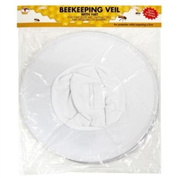 Little Giant Beekeeping Veil with Hat, featuring one-piece construction for quick and easy use, optimal protection to keep the veil a proper distance from your face, and a seamless design for clear visibility.