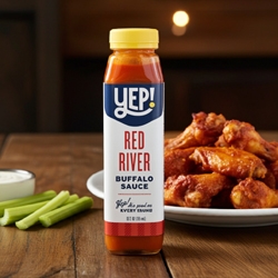 Yep! Red River Buffalo Sauce bottle â€“ Tangy and spicy Southern buffalo sauce from Blue Moon Specialty Foods, Spartanburg SC