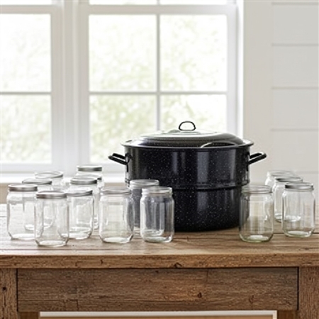 Graniteware 33 quart porcelain enamel steel water bath canner by CINSA USA