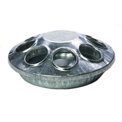 Little Giant galvanized round 8 hole chick feeder 9808 with removable cover for baby chicks