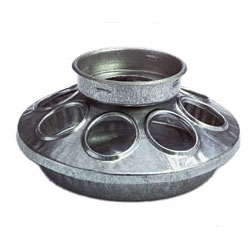 Little Giant Galvanized Round Feeder Mason Jar 9810 for baby chicks with removable cover and rounded edges