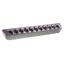 Little Giant Galvanized Slide Top Feeder 18 inch 9822 with individual feeding holes and removable top