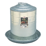 Close-up of heavy-gauge steel and rolled edges on Little Giant 5-gal waterer