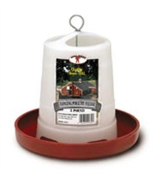 Little Giant 3 Lbs Plastic Hanging  Chicken Feeder. Economy-priced feeders are designed exclusively for the hobbyist.
