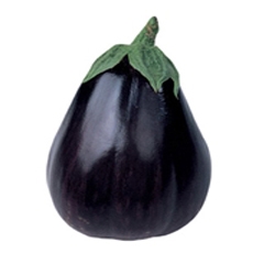 Non-GMO Black Beauty eggplant with glossy skin and firm texture