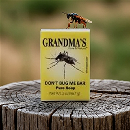 GRANDMA'S Don't Bug Me Bar 2.0 oz, natural DEET-free insect repellent, kid-safe bug protection
