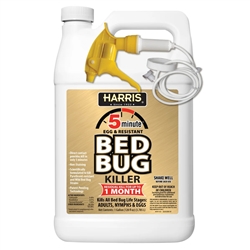 Harris 5 Minute Bed Bug Killer 128oz spray bottle â€“ fast-acting bed bug spray for home use