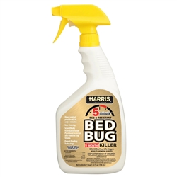 Harris 5 Minute Bed Bug Killer 32oz Spray Bottle â€“ Fast-acting, EPA-registered bed bug treatment with 1-month residual protection