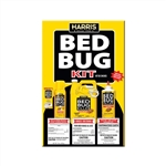 Harris Large Bed Bug Kit with spray, aerosol, diatomaceous earth, and traps for complete bed bug treatment.