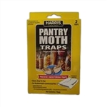 Harris Pantry Moth Traps 2 Pack - Pesticide-free, non-toxic traps with effective lure to attract and capture pantry moths. Includes 3 traps and 3 foil packs with lure for easy, clean moth control.