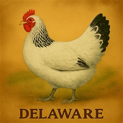Delaware chickens brown egg laying dual purpose breed