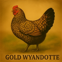 Gold Wyandotte chickens golden plumage brown egg layers Spartanburg SC