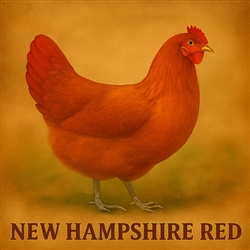 New Hampshire Red chickens chestnut red brown egg layers Spartanburg SC