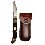 Old Timer 125OT Mustang folding pocket knife with leather sheath