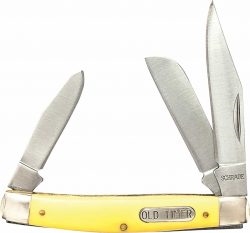 Old Timer 34OTY Middleman folding pocket knife yellow handle