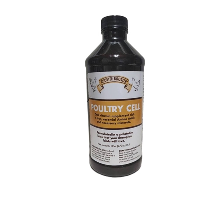 Rooster Booster Poultry Cell 16 oz â€“ Liquid Iron and Vitamin Supplement for Chickens and Poultry